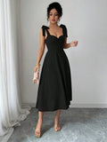 Women's Sleeveless Maxi Dress – Mid-Rise Solid Color Collection-HighTouch