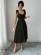 Women's Sleeveless Maxi Dress – Mid-Rise Solid Color Collection-HighTouch