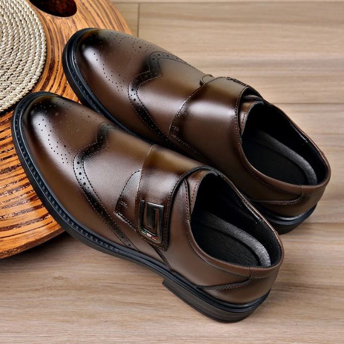 Men's Full-Grain Leather Slip-On Dress Shoes
