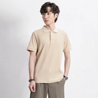 Summer Men’s Striped Lapel Polo Shirt – Retro Luxury Knitwear-HighTouch