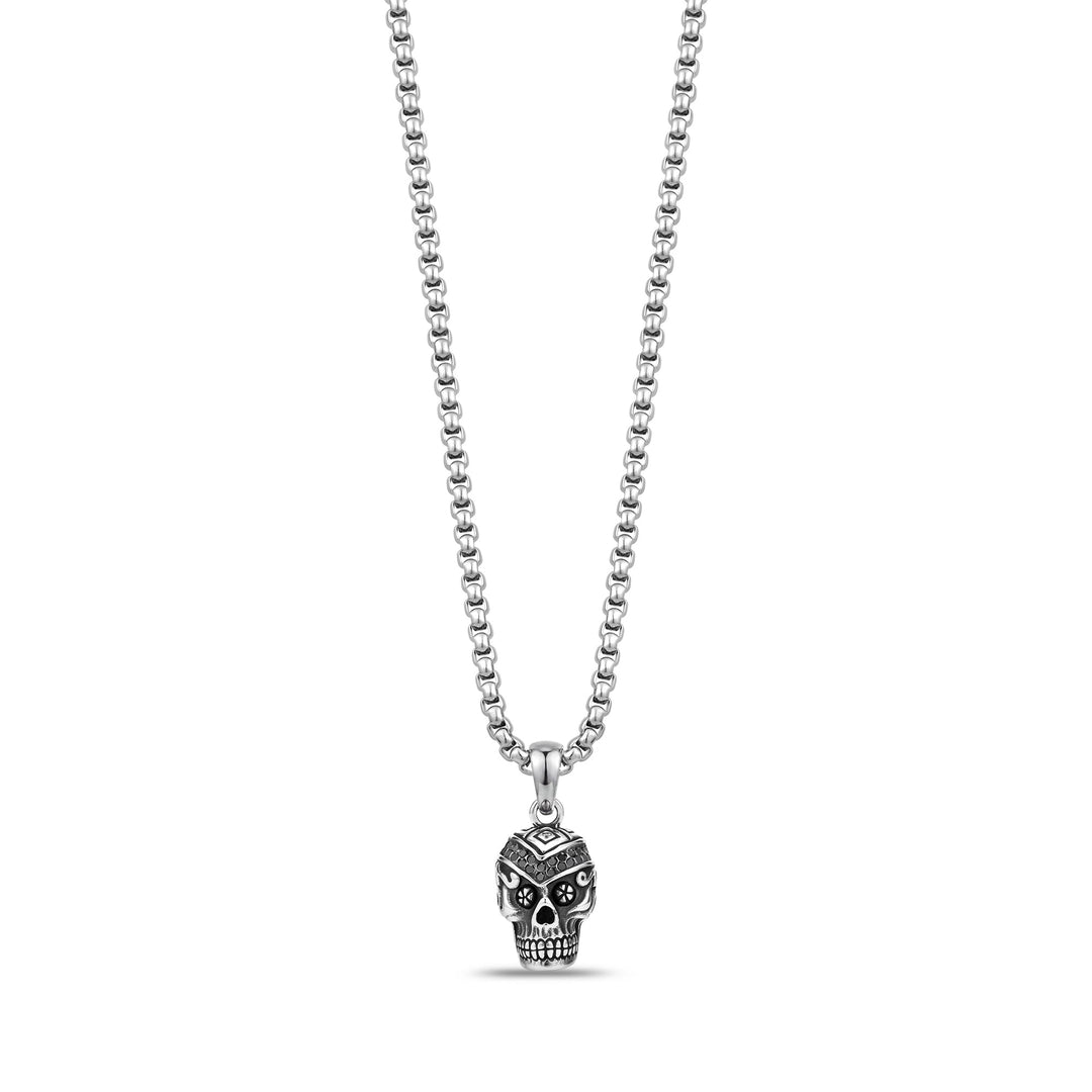 Detailed Skull Head Urn Pendant