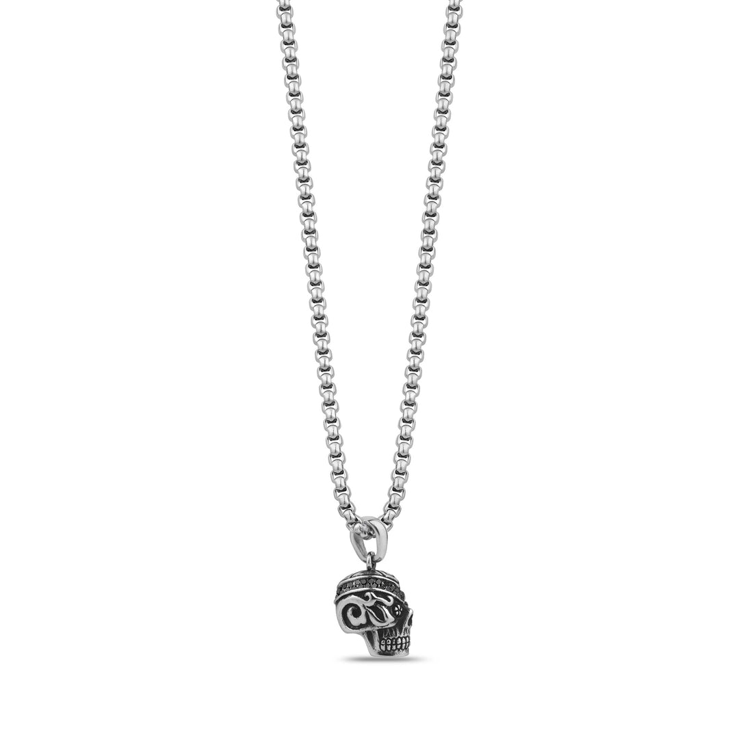 Detailed Skull Head Urn Pendant