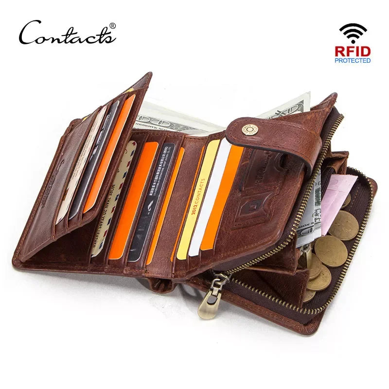 Genuine Leather RFID Wallet