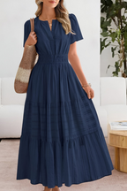 Women's A-Line Midi Dress Boho Style Cotton Blend