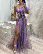 Women’s Asymmetrical Layered Dress-HighTouch