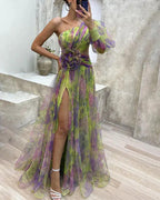 Women’s Asymmetrical Layered Dress-HighTouch