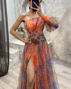 Women’s Asymmetrical Layered Dress-HighTouch