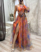 Women’s Asymmetrical Layered Dress-HighTouch