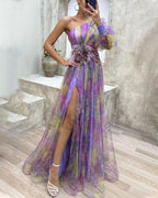 Women’s Asymmetrical Layered Dress-HighTouch