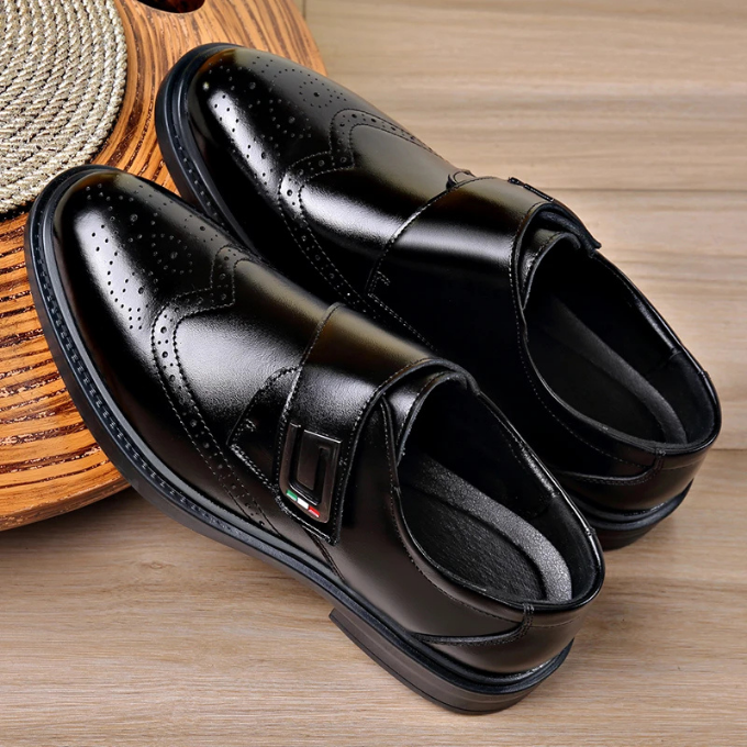 Men's Full-Grain Leather Slip-On Dress Shoes