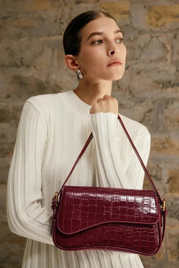 Aurora Shoulder Bag - PU Leather Sleek Buckle Design