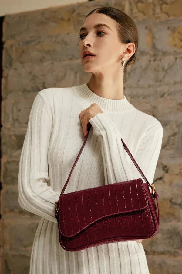 Aurora Shoulder Bag - PU Leather Sleek Buckle Design