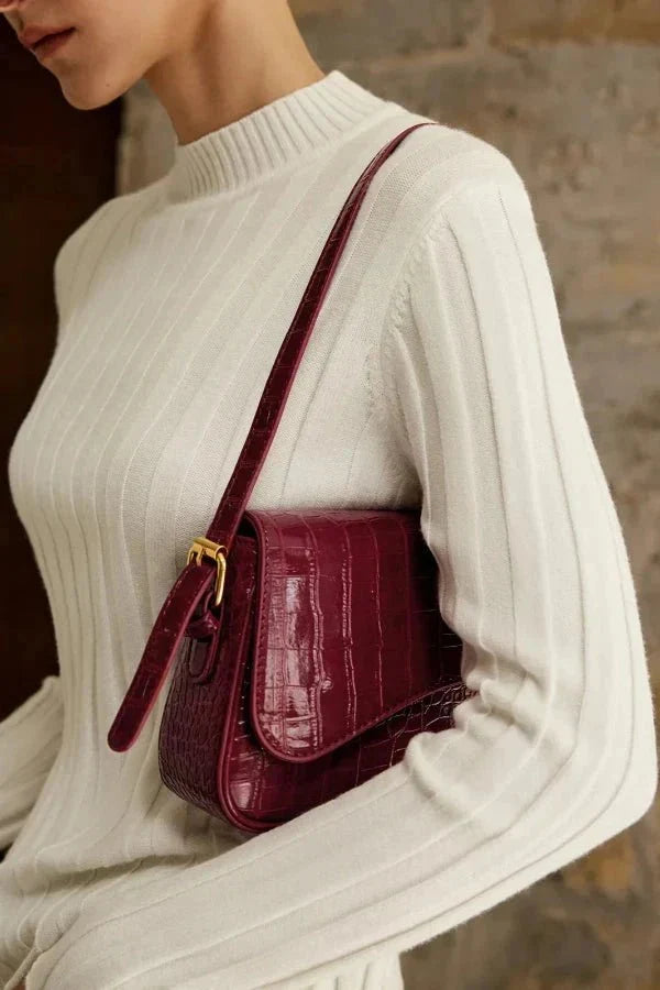 Aurora Shoulder Bag - PU Leather Sleek Buckle Design