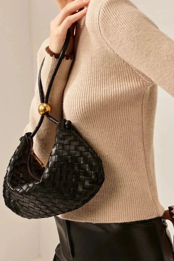 Moria Shoulder Bag - Woven Polyester Ruched Everyday Carry