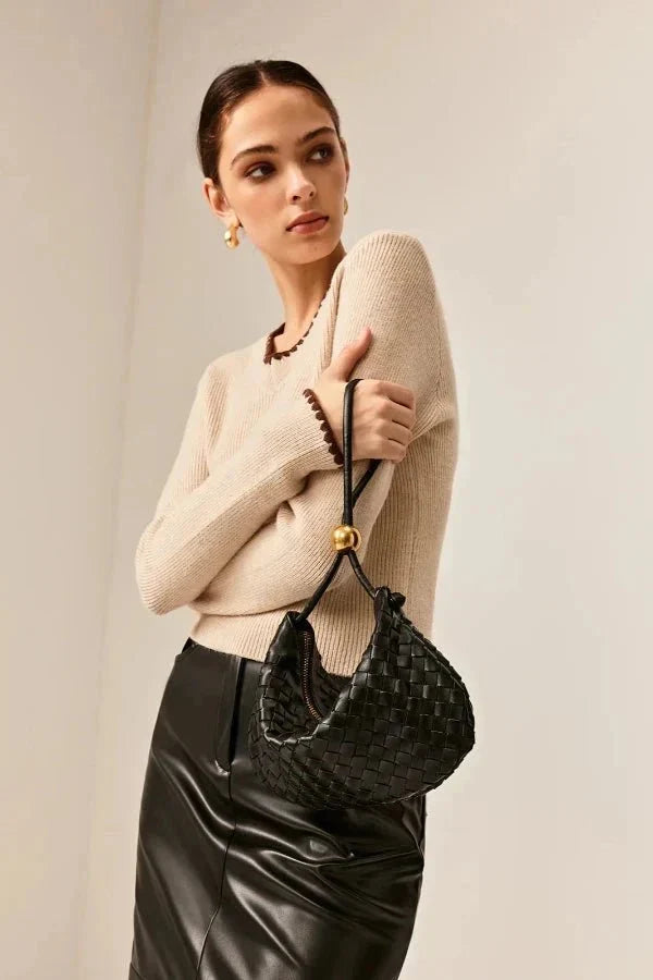 Moria Shoulder Bag - Woven Polyester Ruched Everyday Carry