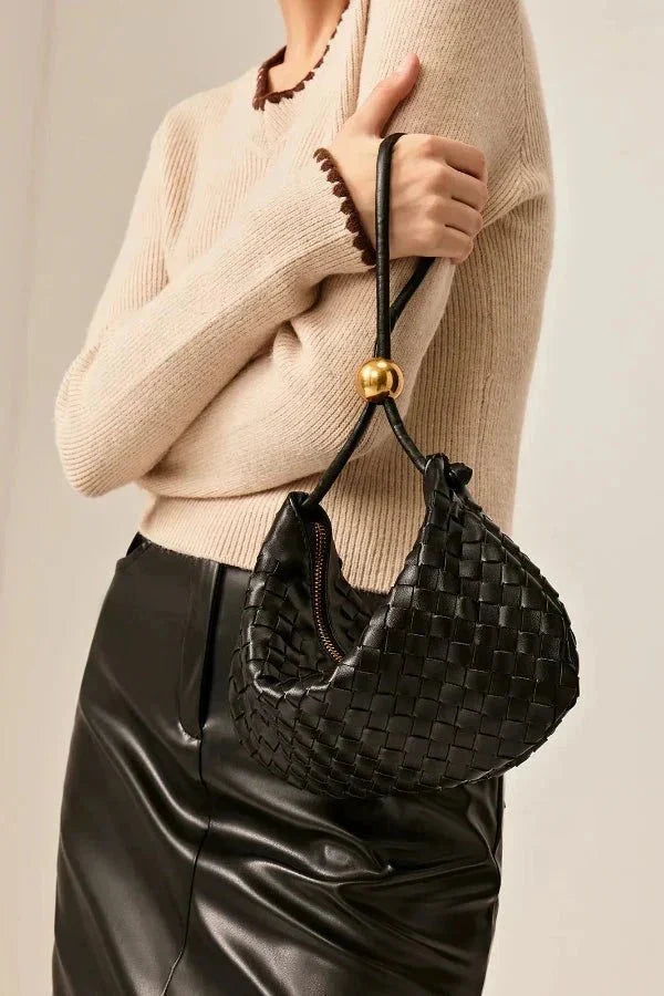 Moria Shoulder Bag - Woven Polyester Ruched Everyday Carry