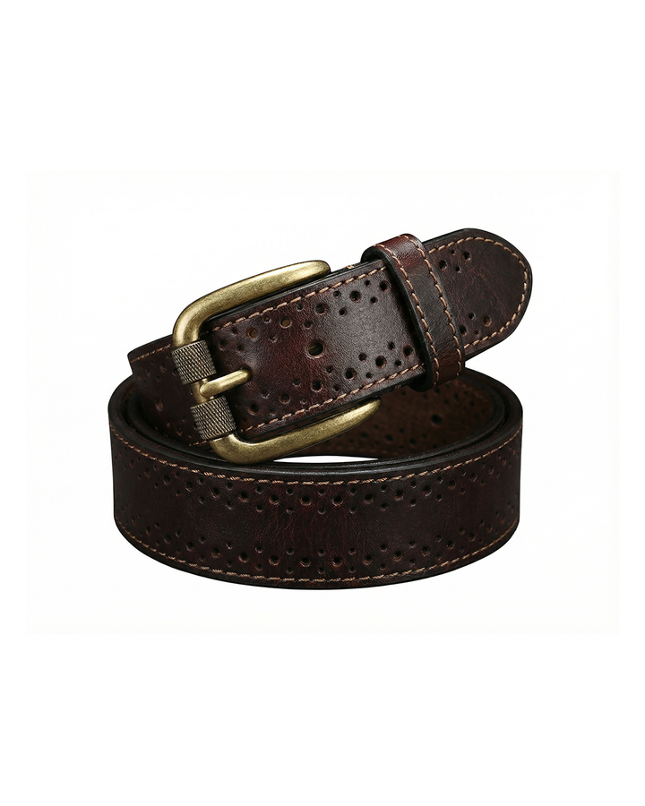 Men's Full-Grain Leather Belt | Heavy-Duty Classic Dress Casual Strap