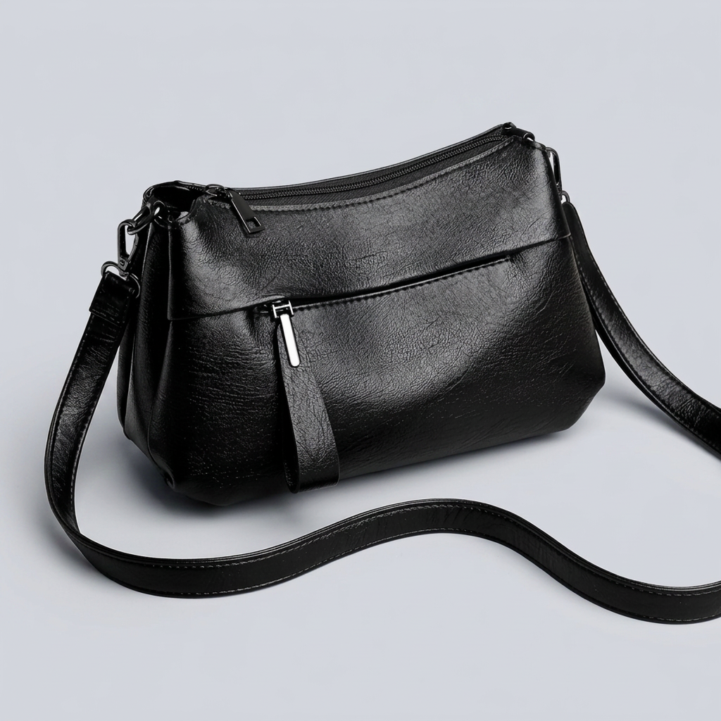 Mona Crossbody Bag - PU Leather Multi-Pocket Everyday Carry