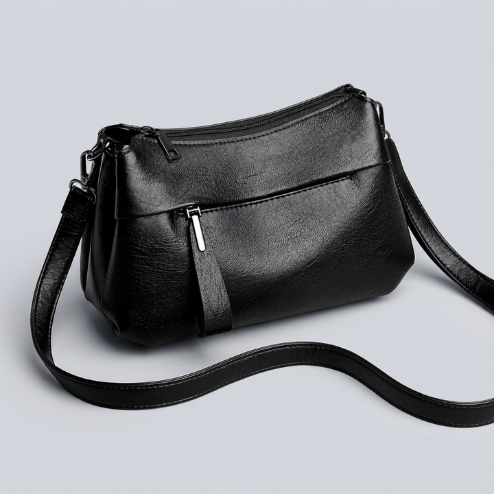 Mona Crossbody Bag - PU Leather Multi-Pocket Everyday Carry