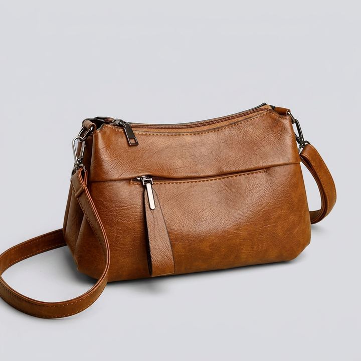 Mona Crossbody Bag - PU Leather Multi-Pocket Everyday Carry
