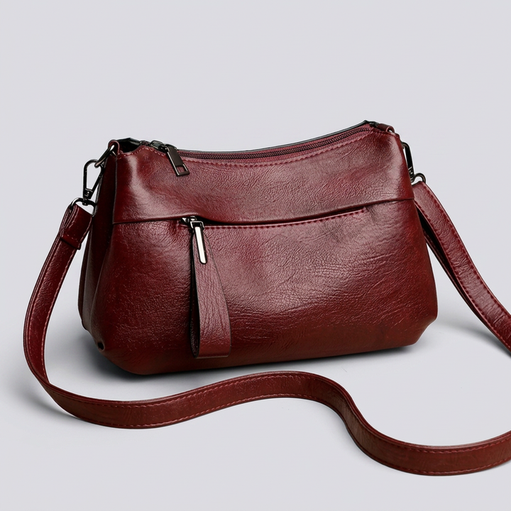 Mona Crossbody Bag - PU Leather Multi-Pocket Everyday Carry