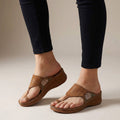 Michelle | Women's Orthopedic Floral Embroidered Wedge Sandals