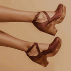 Teresa | Elegant Wedge Heels with Closed Toe & Ankle Strap