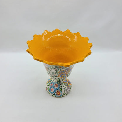 Ceramic Flower Bowl with Stand - HighTouch 