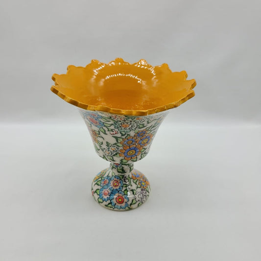 Ceramic Flower Bowl with Stand