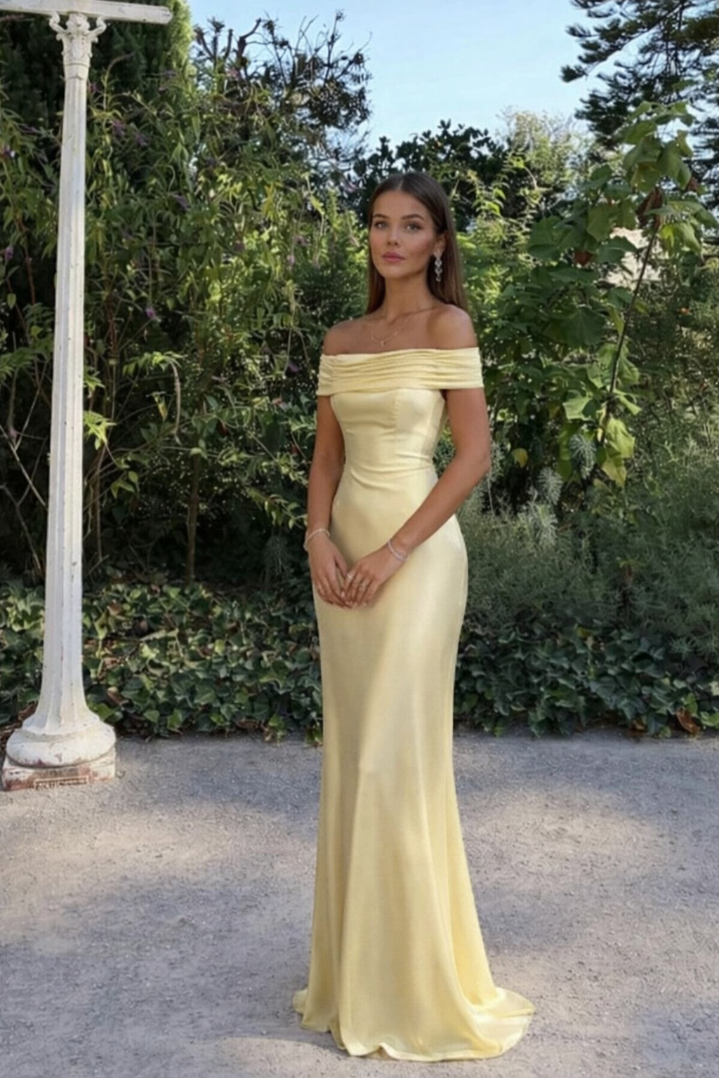 Off Shoulder Maxi Dress Elegant Floor Length Gown For Summer Events