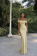 Off Shoulder Maxi Dress Elegant Floor Length Gown For Summer Events