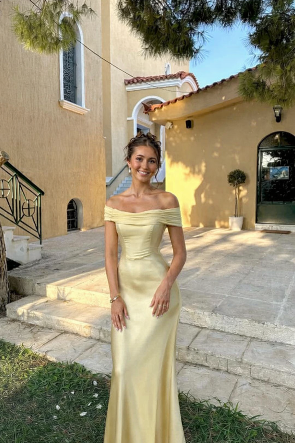 Off Shoulder Maxi Dress Elegant Floor Length Gown For Summer Events