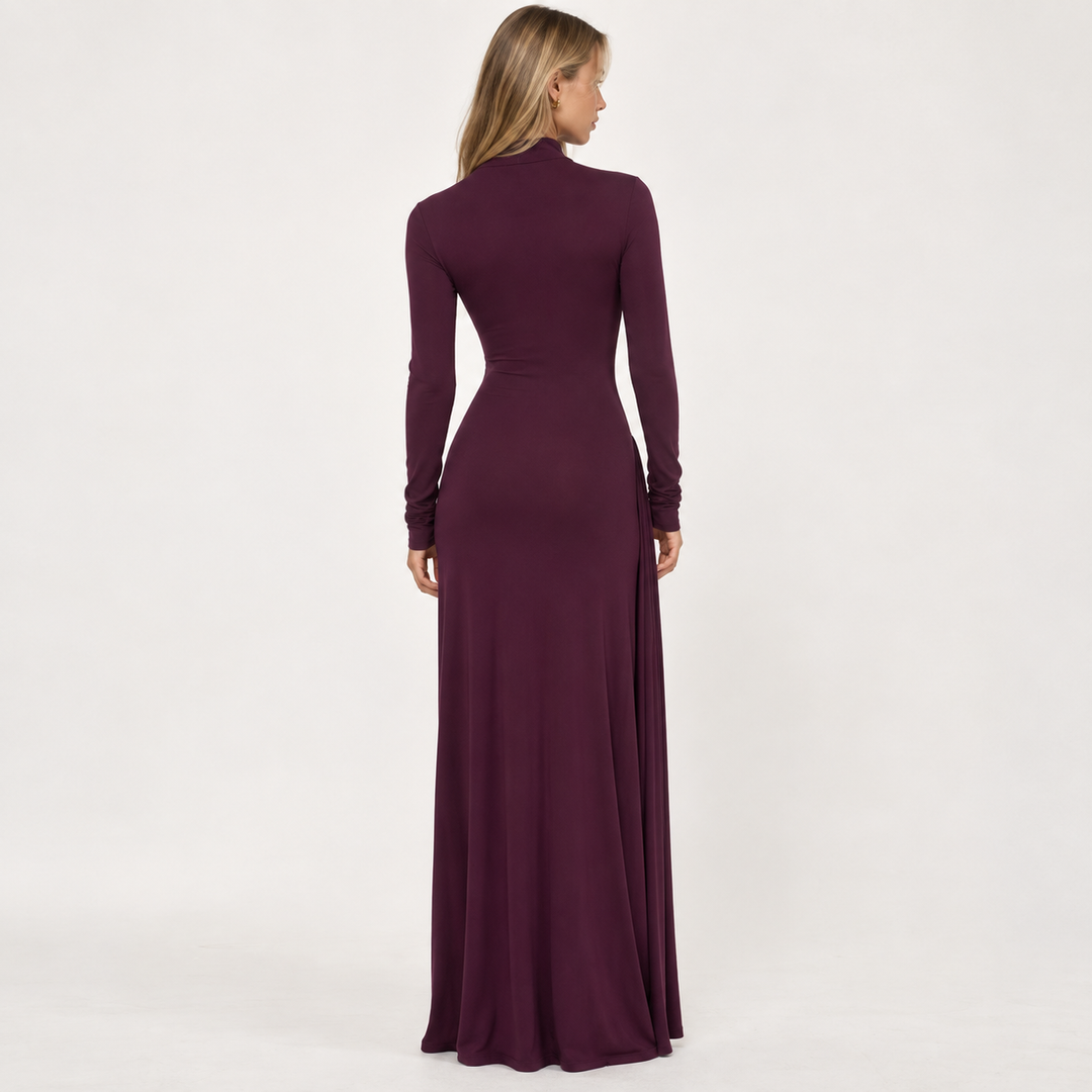 Wisk | Long Sleeve Draped Maxi Dress