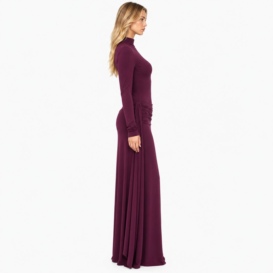Wisk | Long Sleeve Draped Maxi Dress