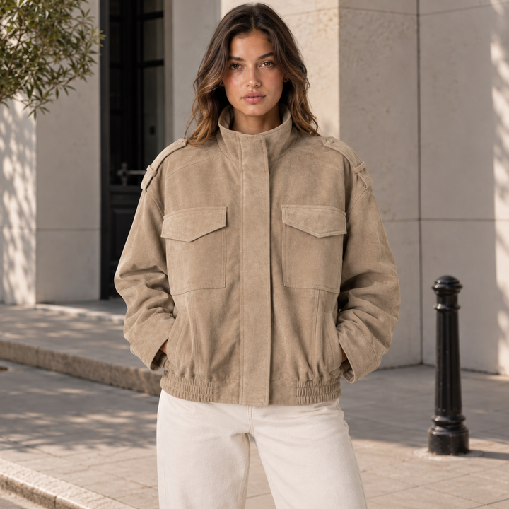 Flight | Suede Oversized Field Jacket