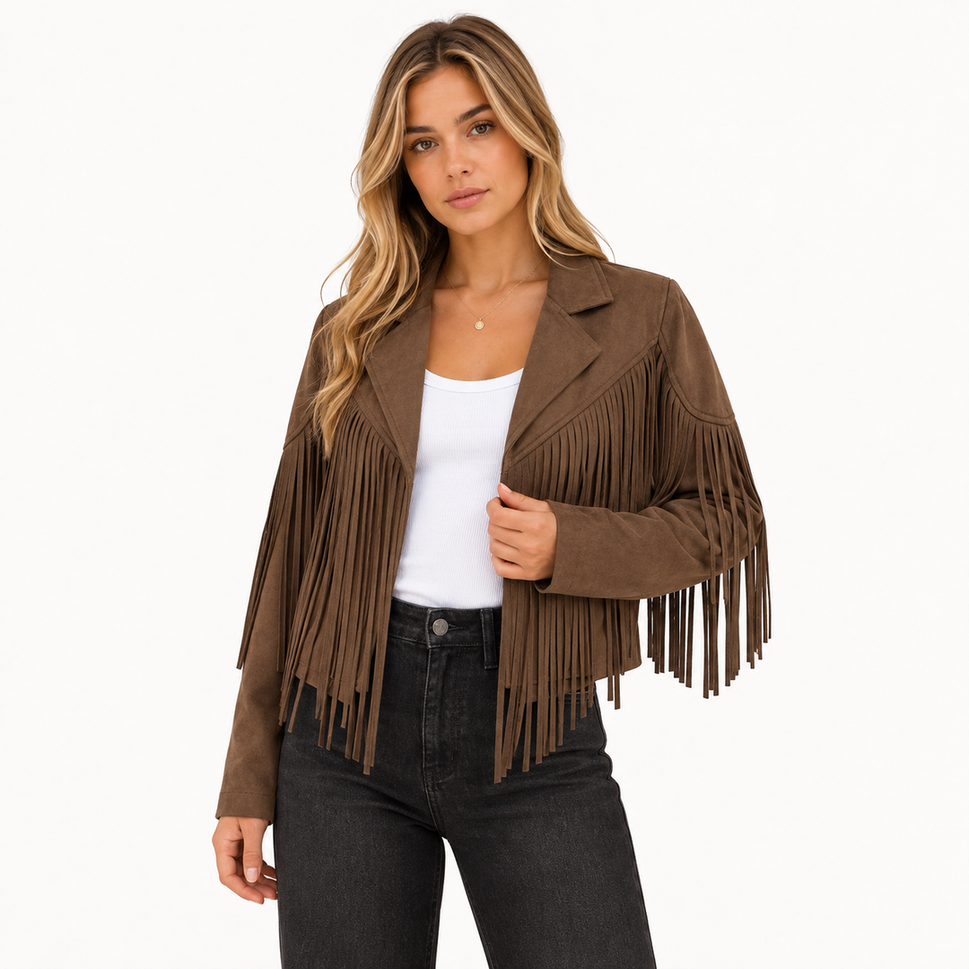 Rode | Suede Fringe Cropped Jacket