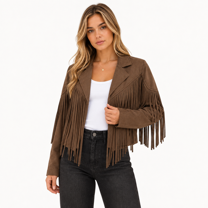 Rode | Suede Fringe Cropped Jacket