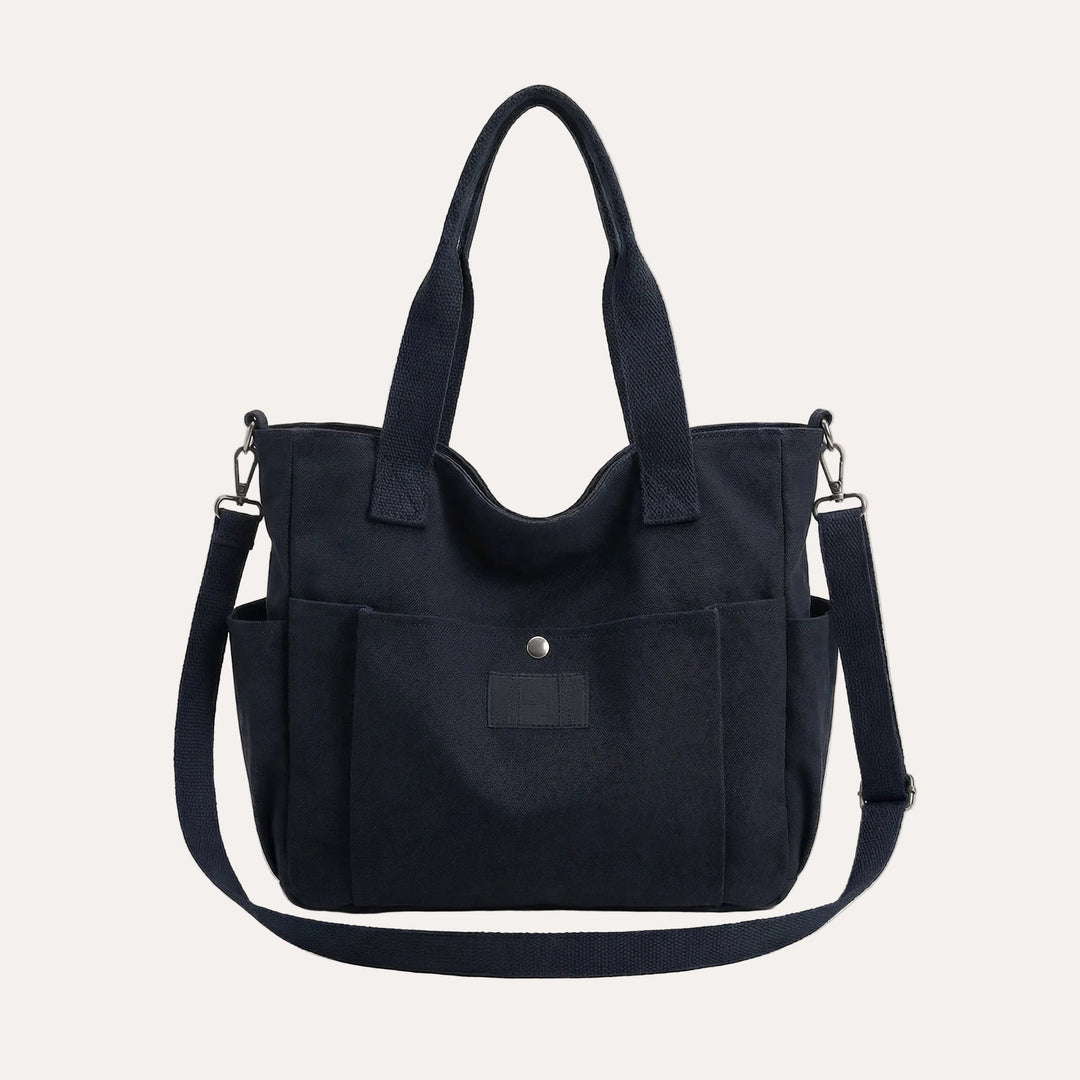Claire Canvas Tote Bag - Structured Everyday Carry, Fits 15.6" Laptops