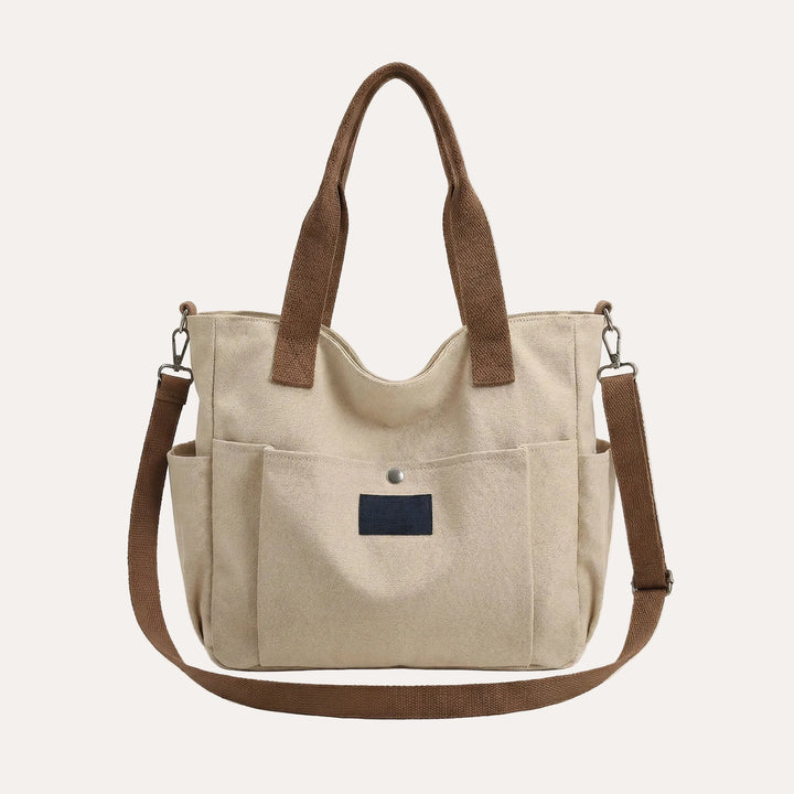 Claire Canvas Tote Bag - Structured Everyday Carry, Fits 15.6" Laptops