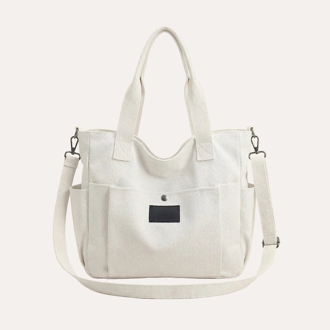 Claire Canvas Tote Bag - Structured Everyday Carry, Fits 15.6" Laptops