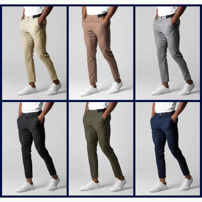 Men's Chino Trousers – Classic Cotton Fit