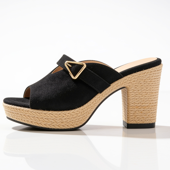 Women's Platform Mule Sandals Slip On Comfort Shoes