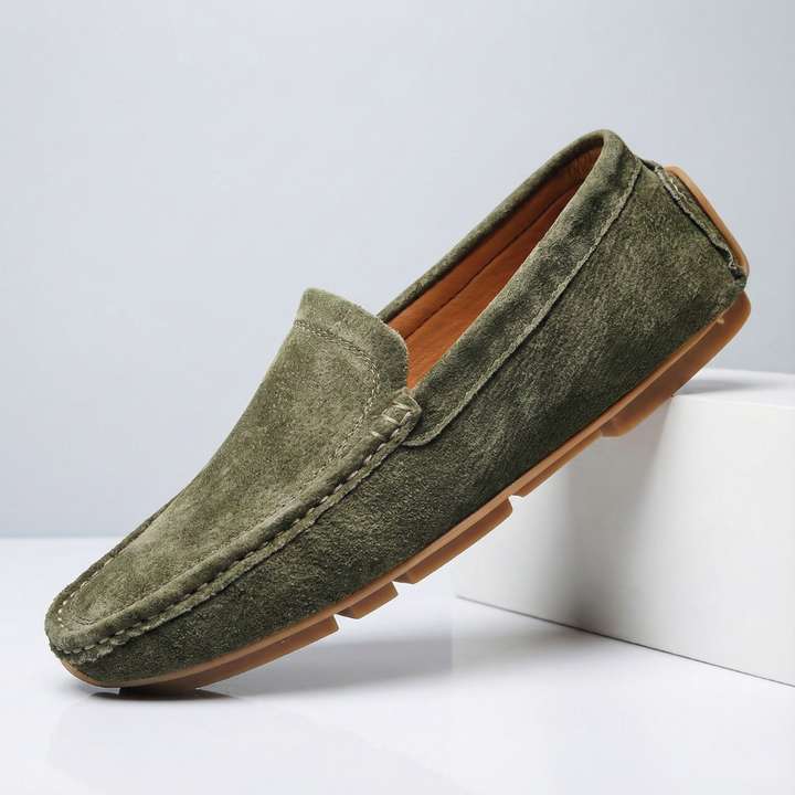 Men’s Suede Loafers with Cushioned Footbed