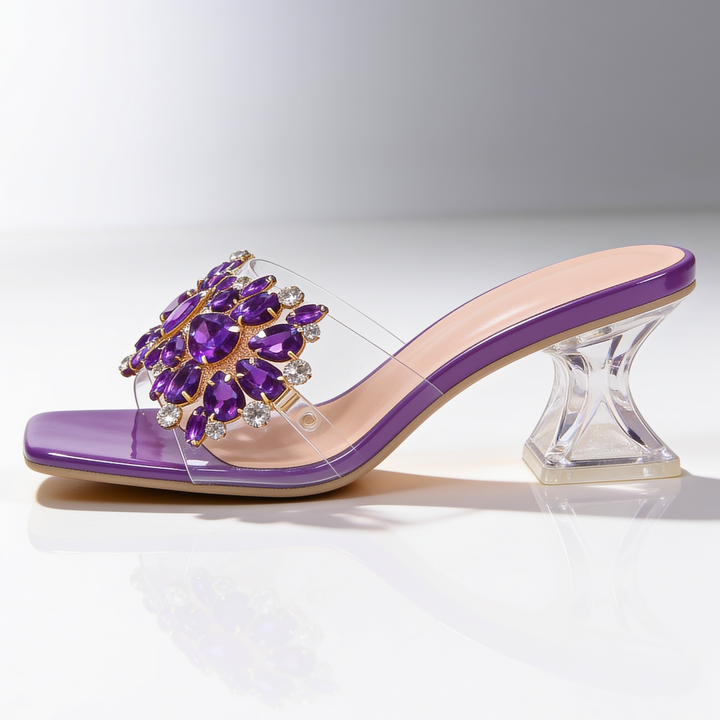 Women's Jewel Heels – Elegant Pointed Toe Pumps