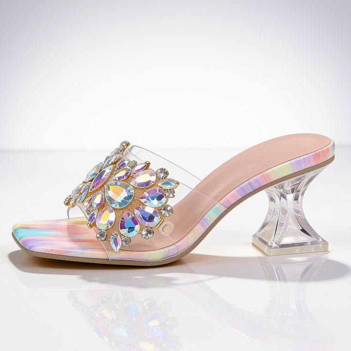 Women's Jewel Heels – Elegant Pointed Toe Pumps