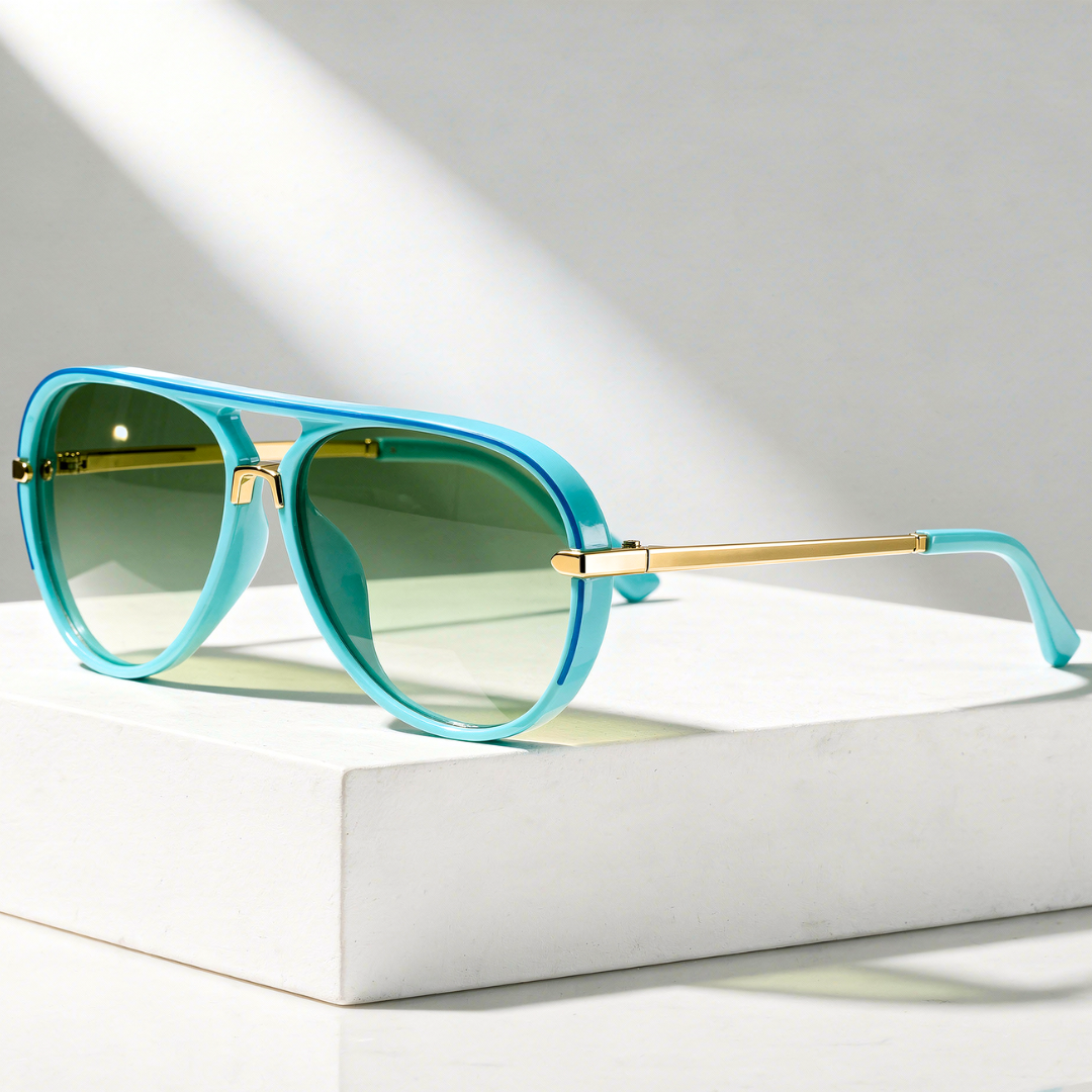 Oversized Aviator Sunglasses with UV400 Protection