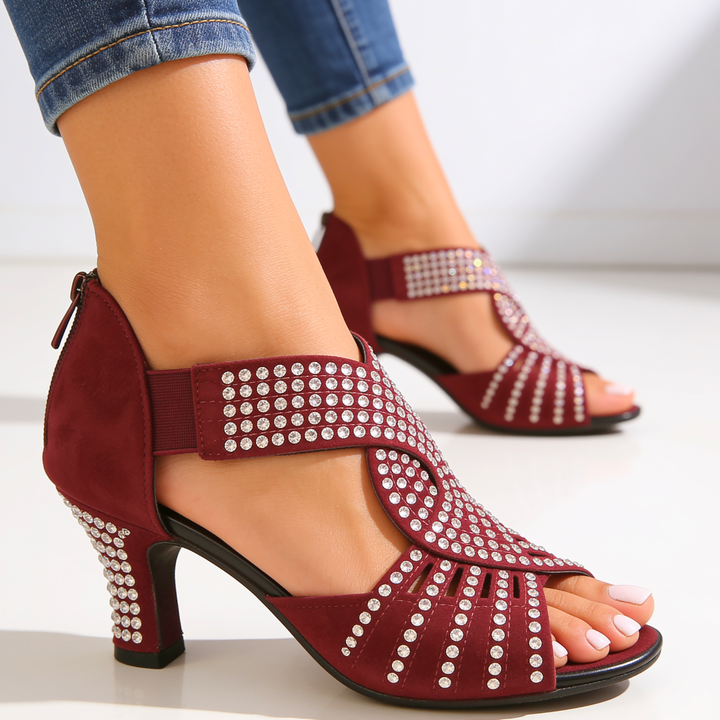 Women's Chelsea Lake Rhinestone Heels – Cushioned
