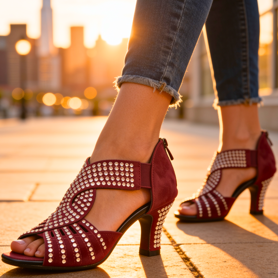 Women's Chelsea Lake Rhinestone Heels – Cushioned