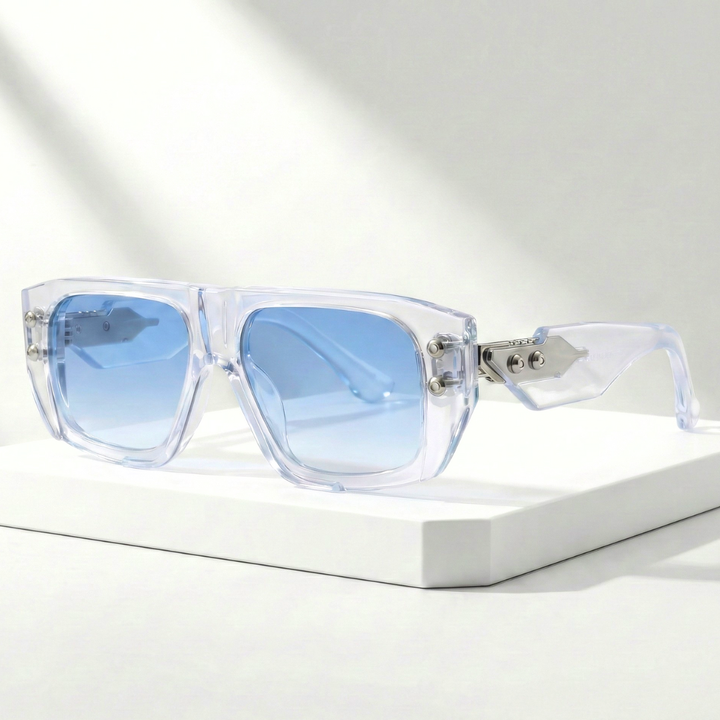 Unisex Oversized UV400 Sunglasses – Rivet Frame