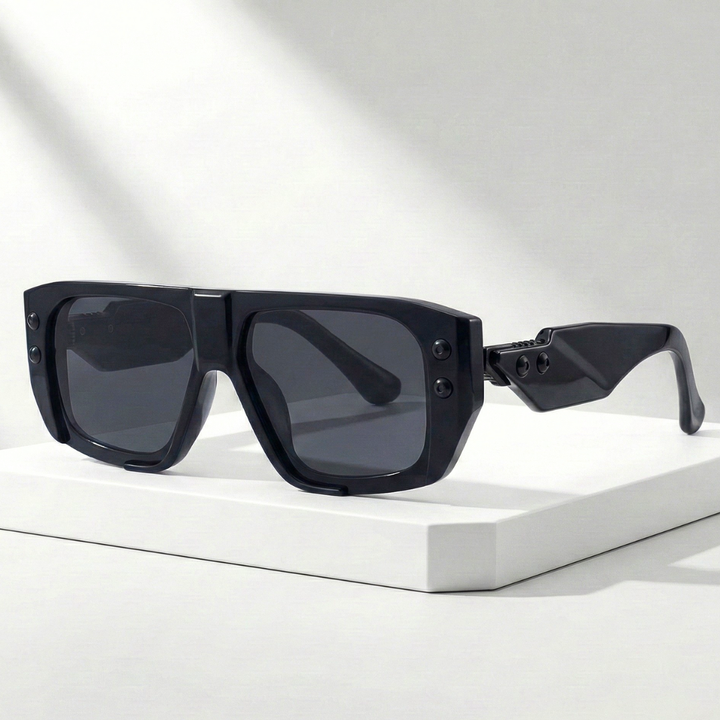 Unisex Oversized UV400 Sunglasses – Rivet Frame